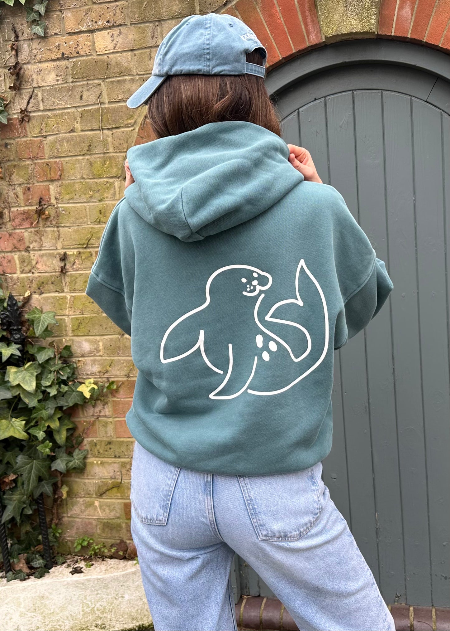 Women's spotted-seal signature slouch hoodie