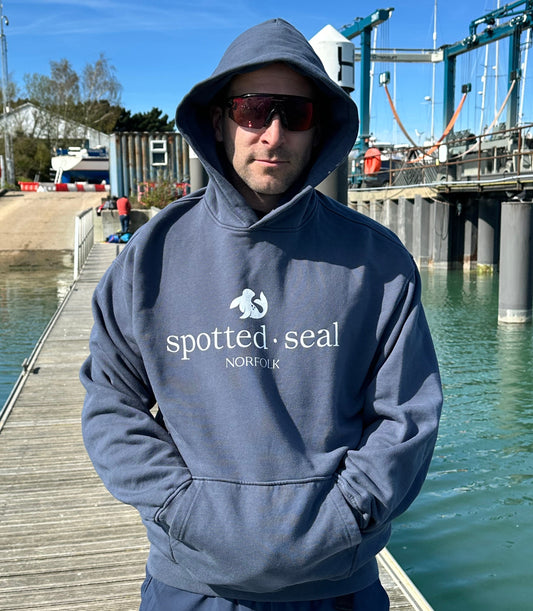 Oversized spotted-seal hoodie